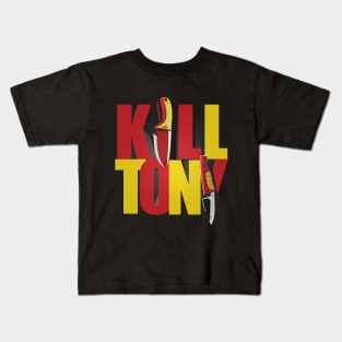 Kill Tony Slick Logo Fan Design in Yellow & Red Kids T-Shirt